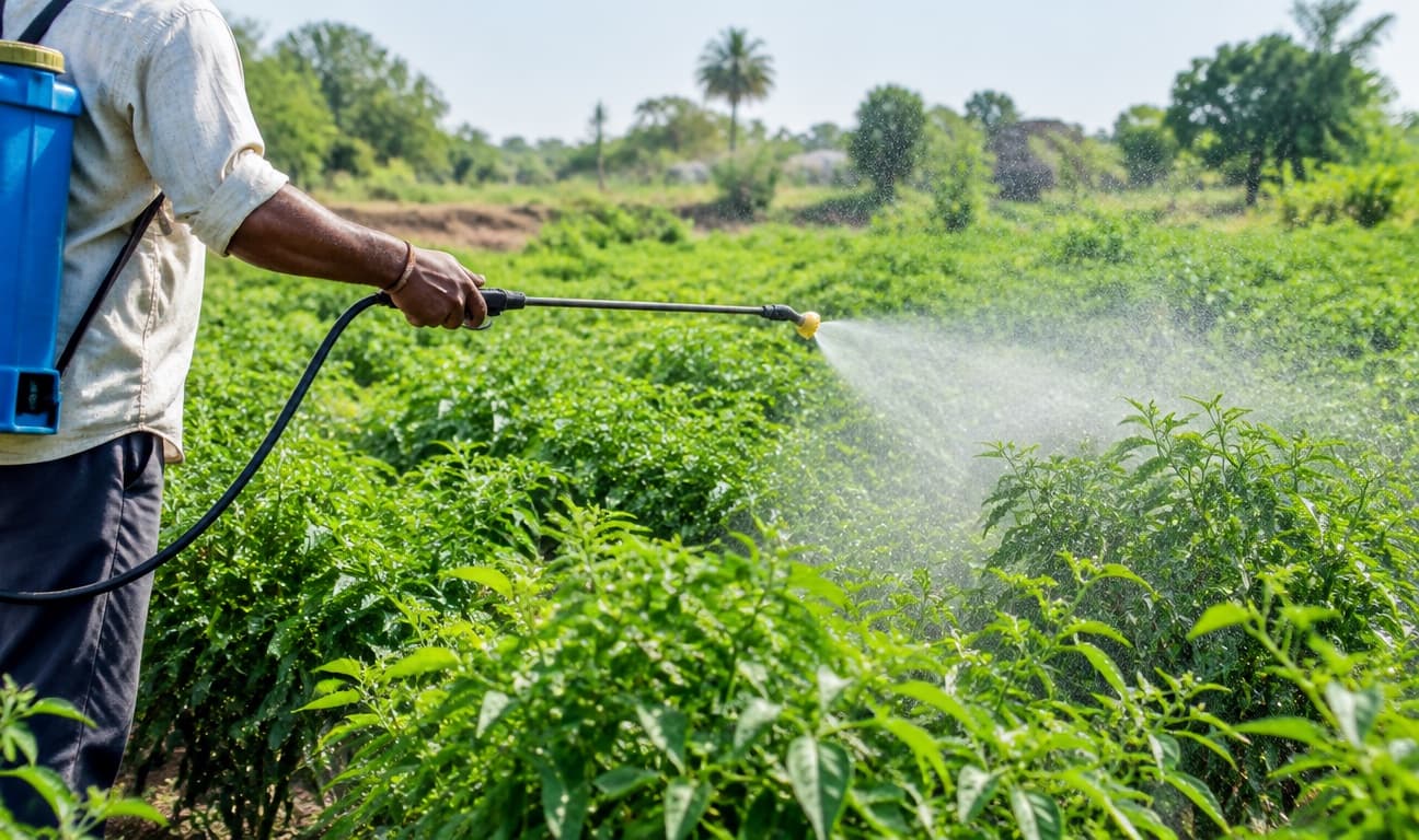 Measuring liquid consortium into a sprayer for foliar application